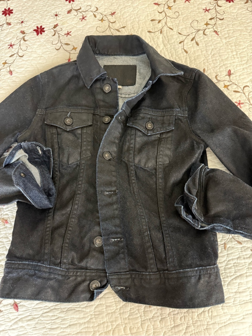 AG Adriano Goldschmied Black Denim Jean Jacket